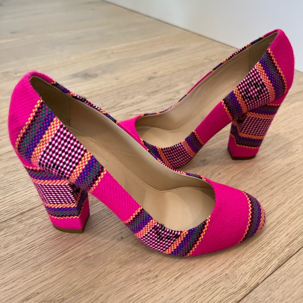 J Crew Etta Pink Pattern Pump | 7.5